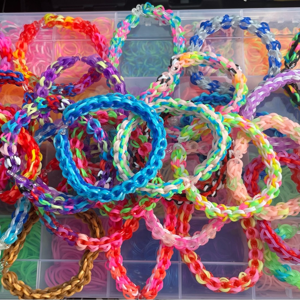 Loomband bracelets, necklaces, rings, keychains, charms